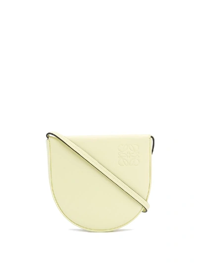 Loewe Pale Lime Small Heel Pouch Bag In Green