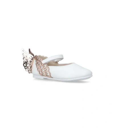 Sophia Webster Kids' Evangeline Wing-embellished Metallic-leather Sandals 4-24 Months In White
