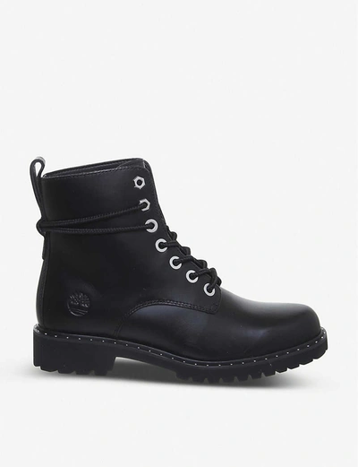 Timberland Lux Lace-up Leather Boots In Black Orleans
