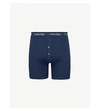 Calvin Klein Mens Navy Button-fly Cotton-jersey Boxer Briefs Xl