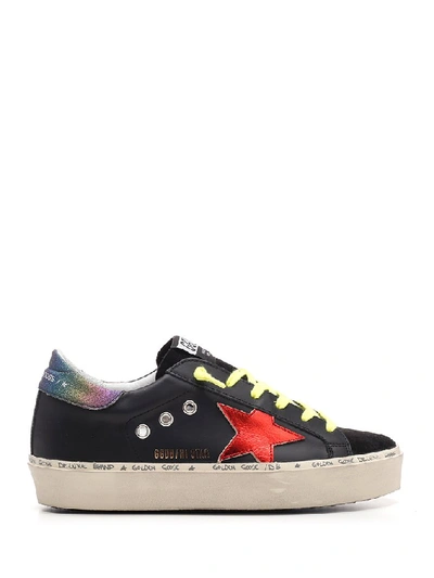 Golden Goose Hi Star Sneakers In Black Suede And Leather