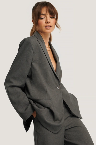 Monica Geuze X Na-kd Boxy Fit Blazer - Grey | ModeSens