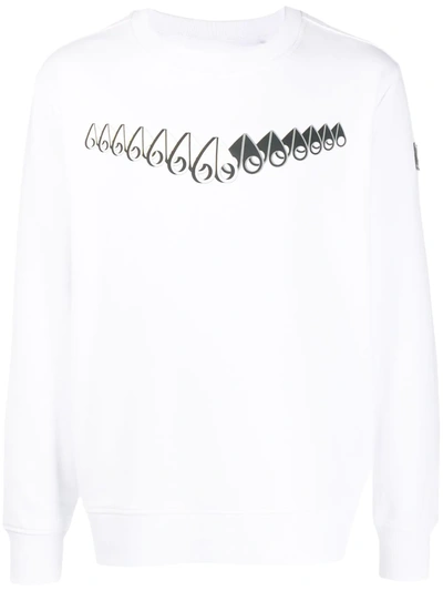 Moose Knuckles Bestseller Graphic Print Sweatshirt In White