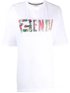 Fendi Embroidered Ff Motif T-shirt In White