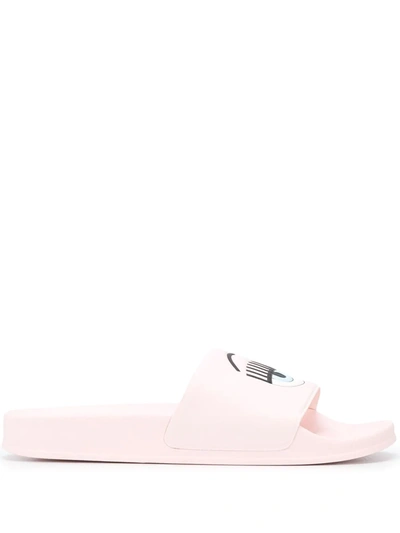 Chiara Ferragni Flirting Open-toe Slides In Pink