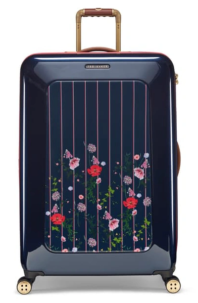 Ted Baker Large Take Flight Hedgerow 32-inch Hard Shell Spinner Suitcase In Blue