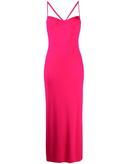 Galvan Berlin Bustier Dress In Hot Pink