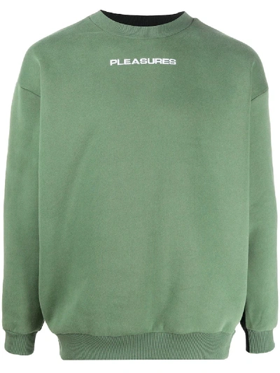 Pleasures Experience Panelled Cotton-blend Sweatshirt In Green