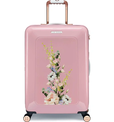 Ted Baker Medium Elegant 27-inch Hard Shell Spinner Suitcase In Pink