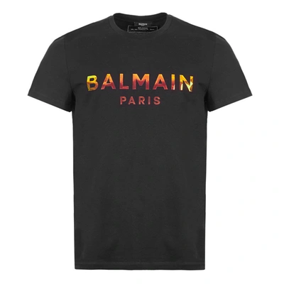 Balmain T-shirt In Black Cotton