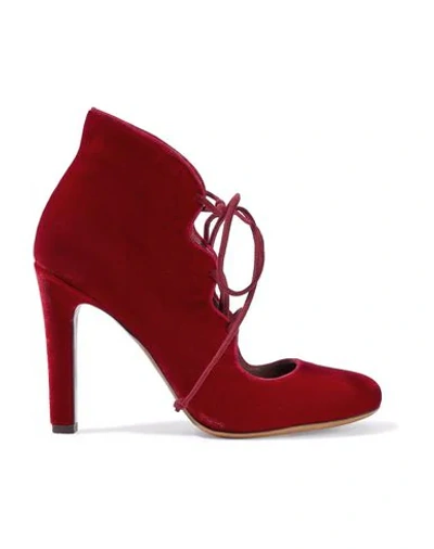 Tabitha Simmons Ankle Boots In Red
