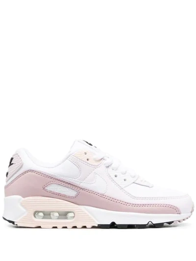 Nike 'air Max 90' Trainer In White/ Platinum Tint/ Rose