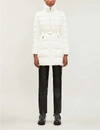 Moncler Accenteur Belted Shell-down Coat In White