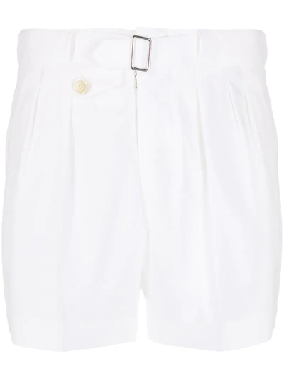 Maison Margiela Pleat Detailed Shorts In White