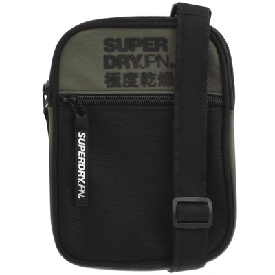 Superdry Men's Sports Pouch Bag Green Size: 1size In Khaki