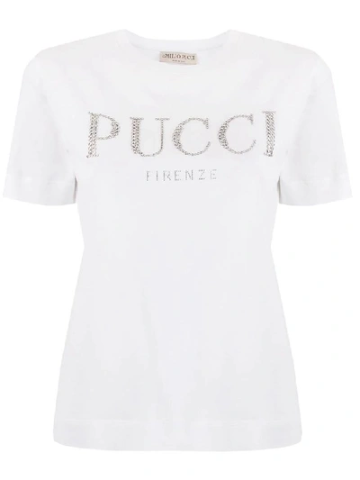 Emilio Pucci Women's White Cotton T-shirt