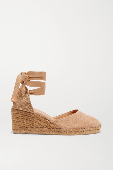 castañer carina 60 canvas wedge espadrilles