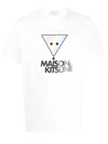 Maison Kitsuné Rainbow Triangle Fox Print T-shirt - White