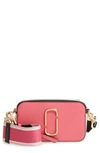 The Marc Jacobs The Snapshot Leather Crossbody Bag In Dragon Fruit Multi