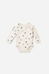 Cos Kids' Printed Organic Cotton Babygrow In White