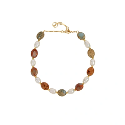 Anissa Kermiche Serpent Beaded Gold-plated Anklet