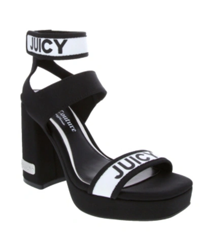 Juicy Couture Women's Glisten Platform High Heel Dress Sandals In Black