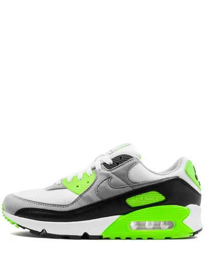Nike White & Grey Air Max 90 Sneakers In White/particle Grey/black