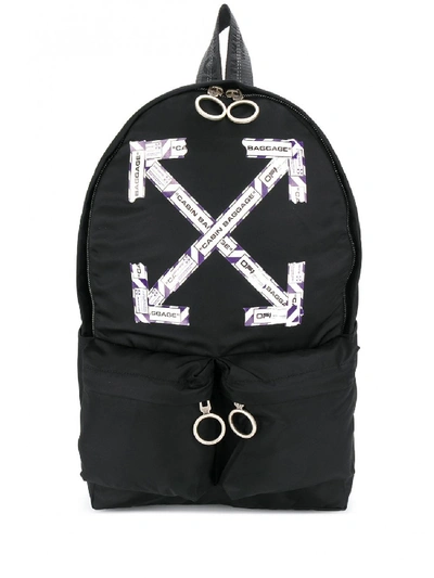 Off-white Tape Backpack In Black