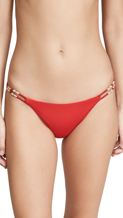 Vix Swimwear Laura Bikini Bottoms In Red Pepper