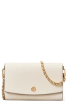 Tory Burch Robinson Leather Wallet On A Chain In Birch