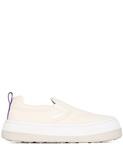 Eytys Ecru Venice Canvas Slip-on Trainers In Neutrals