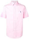 Polo Ralph Lauren Player Logo Short Sleeve Garment Dyed Chino Shirt Classic Fit In Taylor Rose-pink