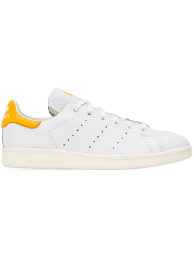 Adidas Originals Stan Smith Sneakers In White And Yellow