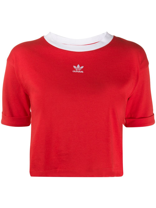 red and black adidas t shirt