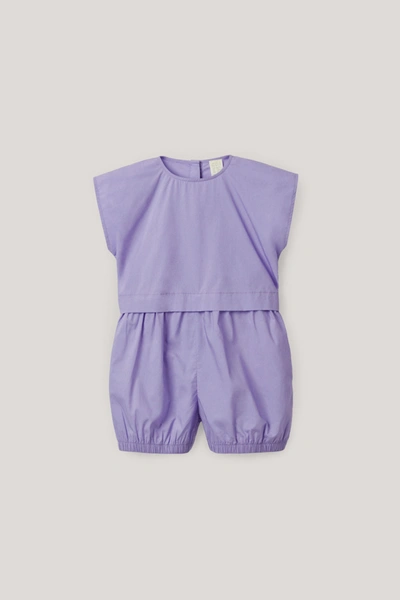 Cos Kids' Cotton Playsuit In Purple