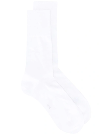 Falke Tiago White Stretch-cotton Socks