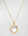 Ippolita 18k Yellow Gold Mini Lollipop Clear Quartz & Diamond Pave Halo Pendant Necklace, 18