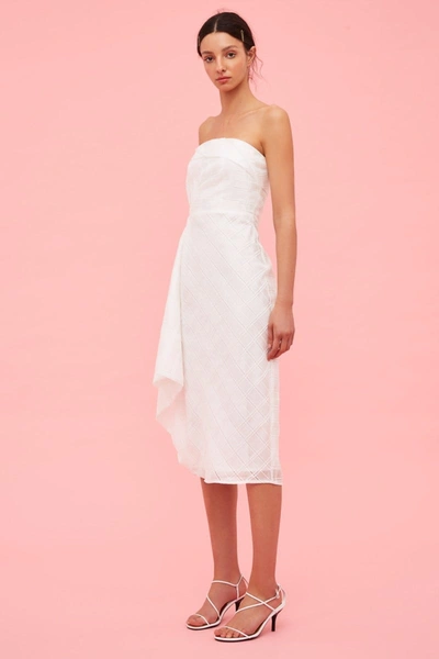 C/meo Collective Same Things Midi Dress In Coral Check