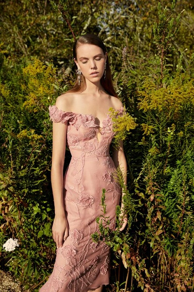 Marchesa blush shop dress