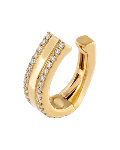 Adinas Jewels Diamond Double Row Ear Cuff In 14k Gold
