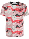 Stone Island Desert Camo-print Cotton-jersey T-shirt In Red,grey,black