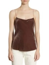 Vince Velvet Camisole In Cocoa Bean