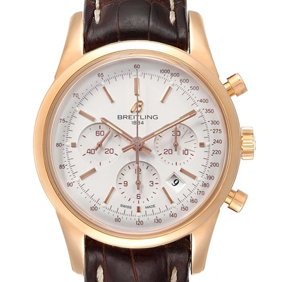 Breitling Transocean Chronograph 43mm Rose Gold Mens Watch Rb0152 In Not Applicable