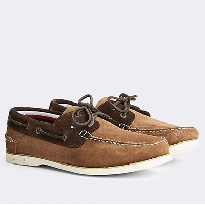 Tommy Hilfiger Tommy Jeans Suede Boat Shoes In Green | ModeSens