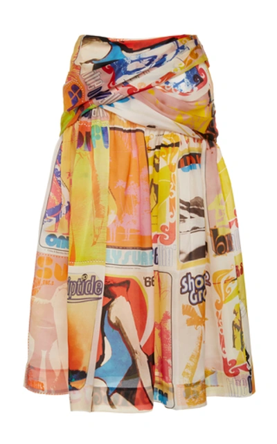 zimmermann brightside wrap midi dress Zimmermann Brightside Wrap Silk Midi Skirt In Yellow