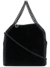 Stella Mccartney Falabella Velvet Shoulder Bag In Black