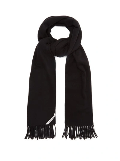 Acne Studios Canada New Fringed Wool Scarf In Fringed Cashmere Scarf