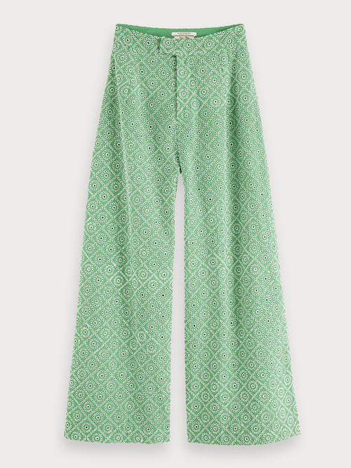 Scotch & Soda Broderie Anglaise Trousers In Green | ModeSens