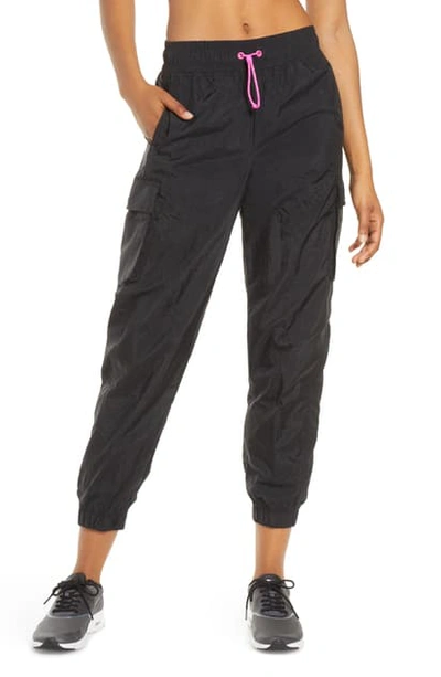 Nike Sportswear Icon Clash Women's Woven Pants (black) - Clearance Sale In Black/firepk