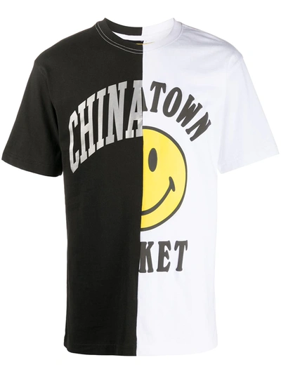 Chinatown Market X Smiley Monochrome Printed Cotton T-shirt In White